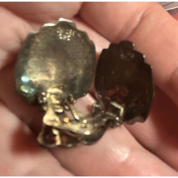 Sterling Silver Clip on Art Deco Earrings - Picture 10 of 13